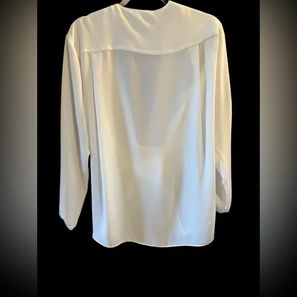 All Saints white Draped Tie Front Blouse - Picture 2 of 3